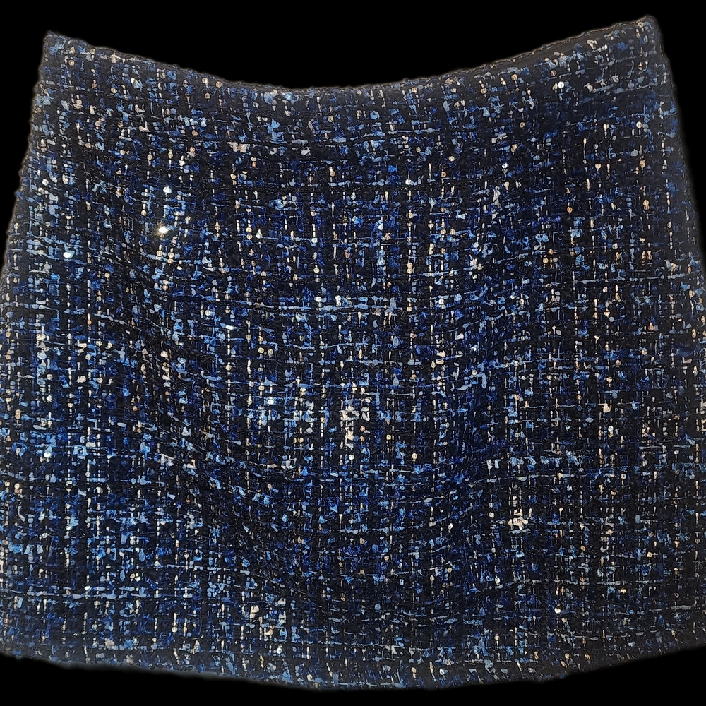 Forever 21 Black/Navy Tweed Mini Skirt